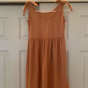 Peach baby doll dress